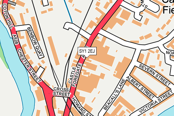SY1 2EJ map - OS OpenMap – Local (Ordnance Survey)