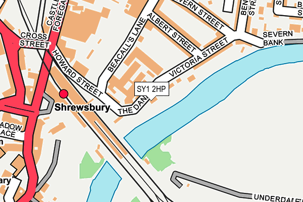 SY1 2HP map - OS OpenMap – Local (Ordnance Survey)