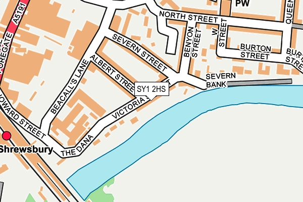 SY1 2HS map - OS OpenMap – Local (Ordnance Survey)