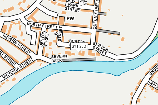 SY1 2JD map - OS OpenMap – Local (Ordnance Survey)