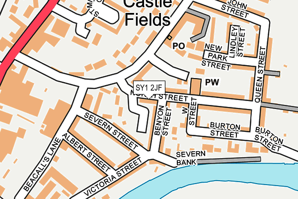 SY1 2JF map - OS OpenMap – Local (Ordnance Survey)