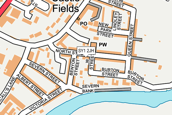 SY1 2JH map - OS OpenMap – Local (Ordnance Survey)