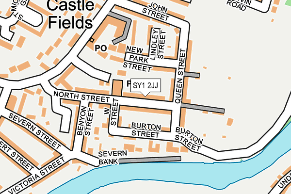 SY1 2JJ map - OS OpenMap – Local (Ordnance Survey)