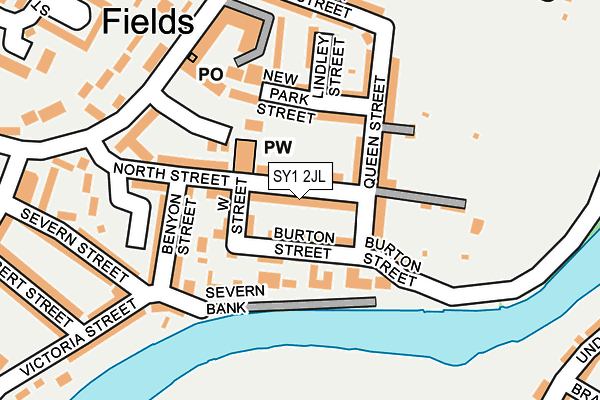 SY1 2JL map - OS OpenMap – Local (Ordnance Survey)