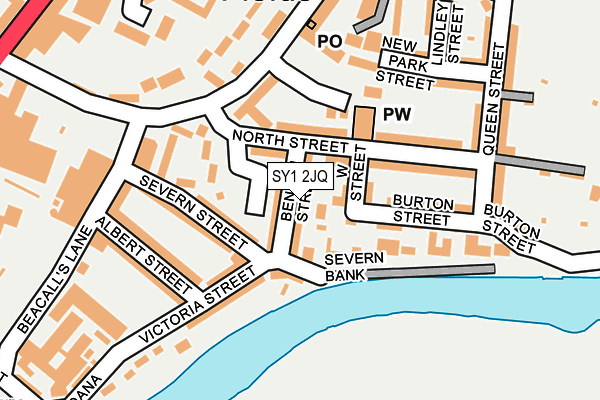 SY1 2JQ map - OS OpenMap – Local (Ordnance Survey)