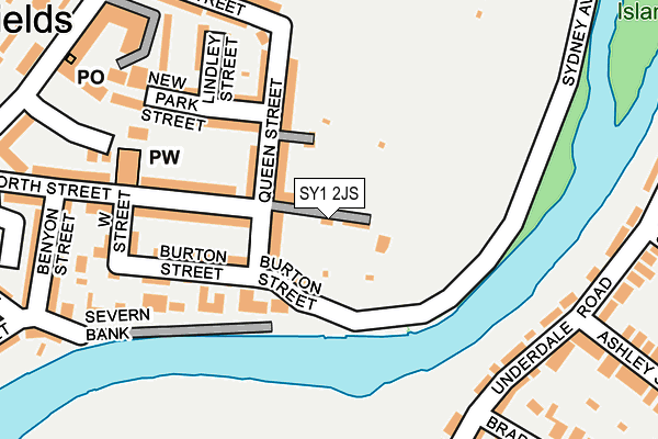 SY1 2JS map - OS OpenMap – Local (Ordnance Survey)