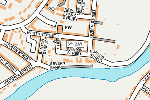 SY1 2JW map - OS OpenMap – Local (Ordnance Survey)