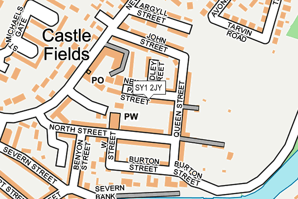 SY1 2JY map - OS OpenMap – Local (Ordnance Survey)