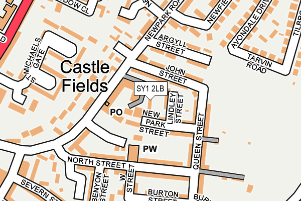 SY1 2LB map - OS OpenMap – Local (Ordnance Survey)