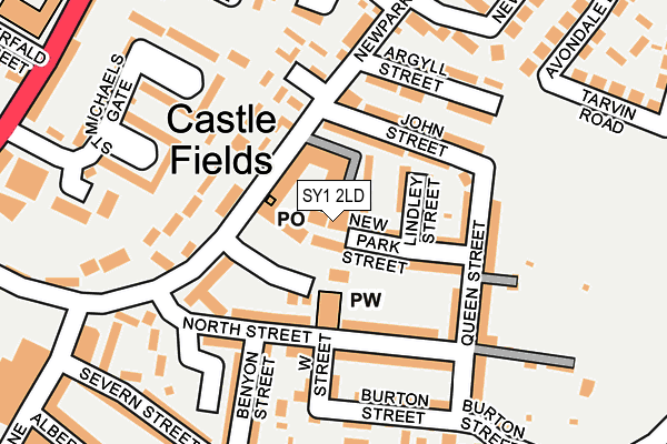 SY1 2LD map - OS OpenMap – Local (Ordnance Survey)