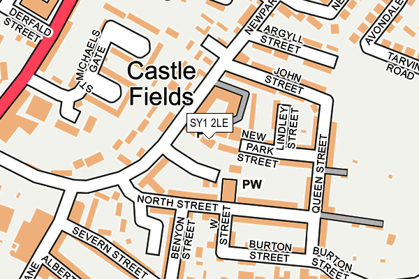 SY1 2LE map - OS OpenMap – Local (Ordnance Survey)