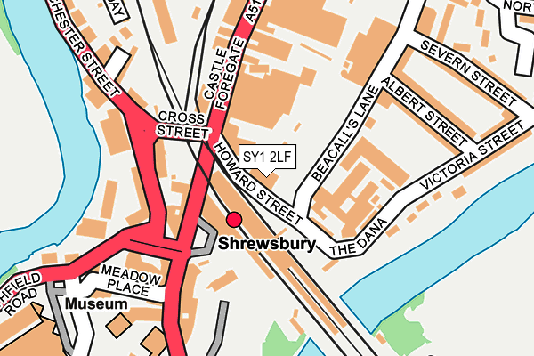 SY1 2LF map - OS OpenMap – Local (Ordnance Survey)