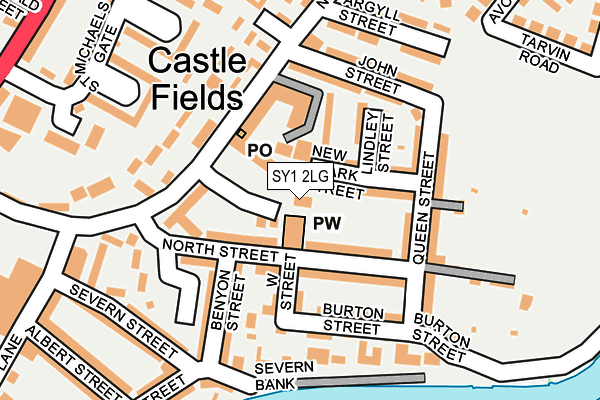 SY1 2LG map - OS OpenMap – Local (Ordnance Survey)