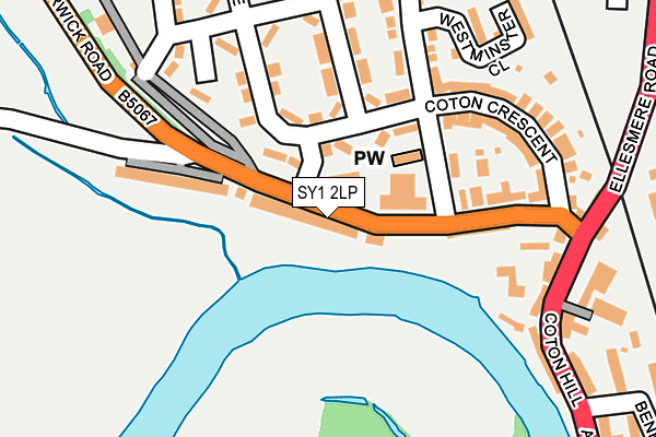 SY1 2LP map - OS OpenMap – Local (Ordnance Survey)