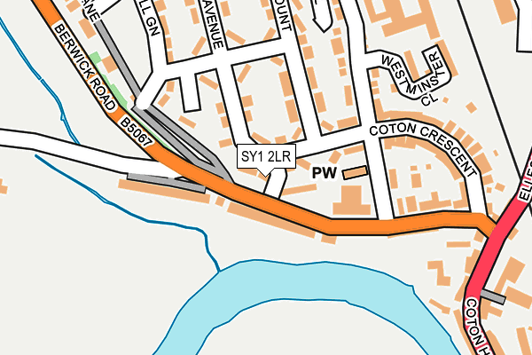 SY1 2LR map - OS OpenMap – Local (Ordnance Survey)