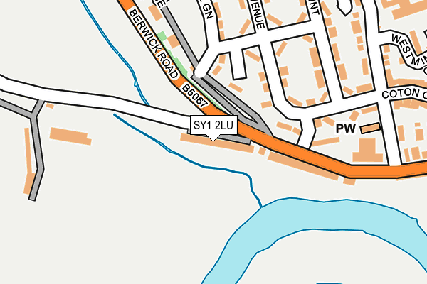 SY1 2LU map - OS OpenMap – Local (Ordnance Survey)