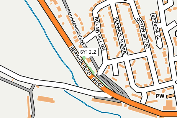 SY1 2LZ map - OS OpenMap – Local (Ordnance Survey)