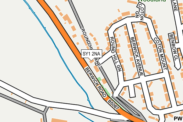 SY1 2NA map - OS OpenMap – Local (Ordnance Survey)