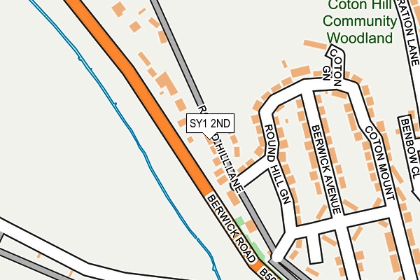 SY1 2ND map - OS OpenMap – Local (Ordnance Survey)