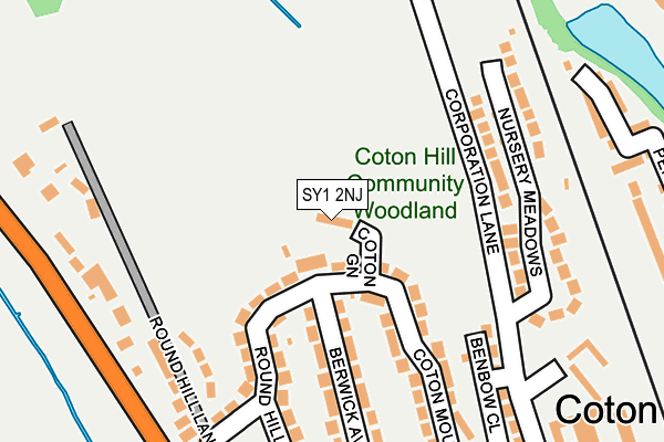 SY1 2NJ map - OS OpenMap – Local (Ordnance Survey)