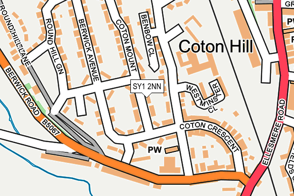 SY1 2NN map - OS OpenMap – Local (Ordnance Survey)