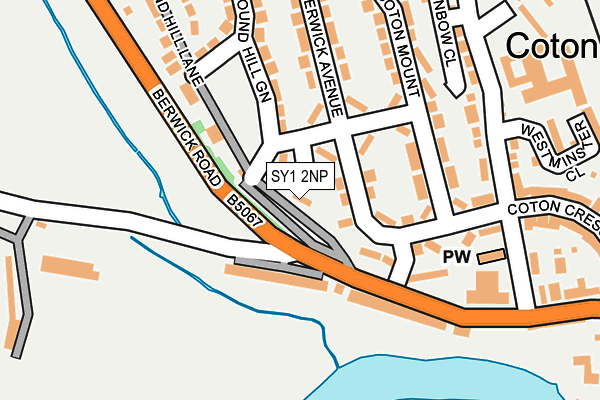 SY1 2NP map - OS OpenMap – Local (Ordnance Survey)