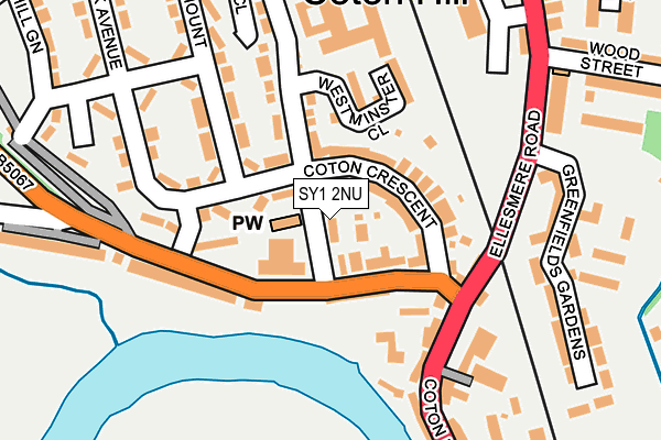 SY1 2NU map - OS OpenMap – Local (Ordnance Survey)