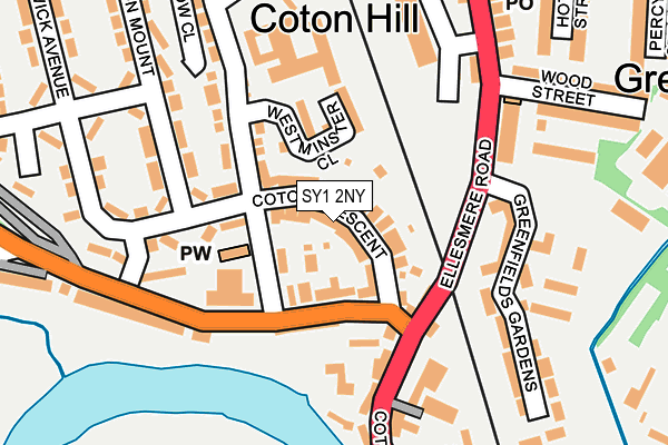 SY1 2NY map - OS OpenMap – Local (Ordnance Survey)