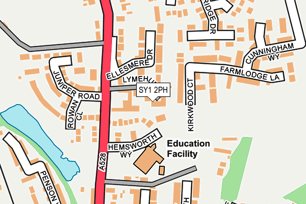 SY1 2PH map - OS OpenMap – Local (Ordnance Survey)
