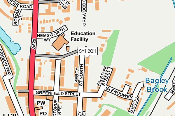SY1 2QH map - OS OpenMap – Local (Ordnance Survey)