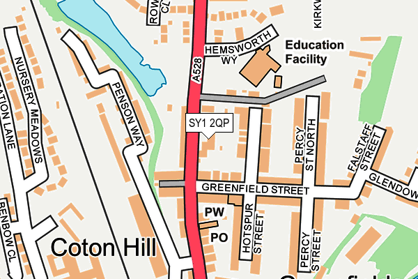 SY1 2QP map - OS OpenMap – Local (Ordnance Survey)