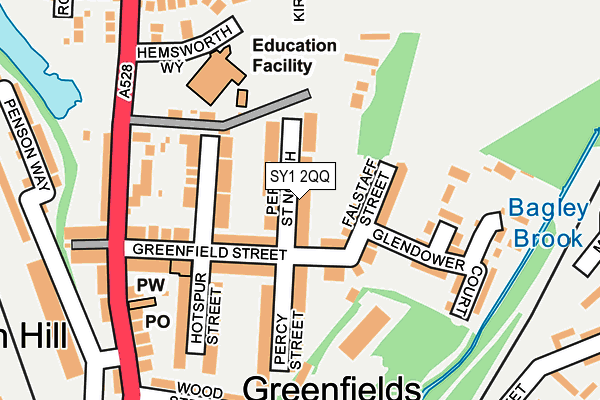 SY1 2QQ map - OS OpenMap – Local (Ordnance Survey)