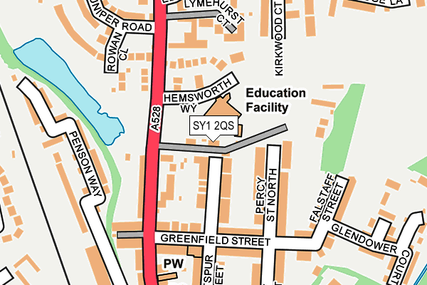 SY1 2QS map - OS OpenMap – Local (Ordnance Survey)