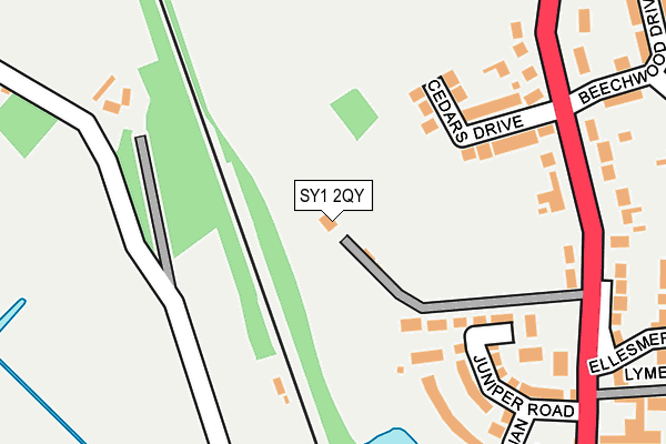 SY1 2QY map - OS OpenMap – Local (Ordnance Survey)