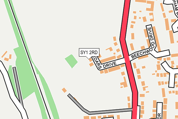 SY1 2RD map - OS OpenMap – Local (Ordnance Survey)