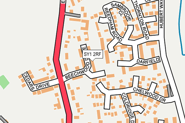 SY1 2RF map - OS OpenMap – Local (Ordnance Survey)