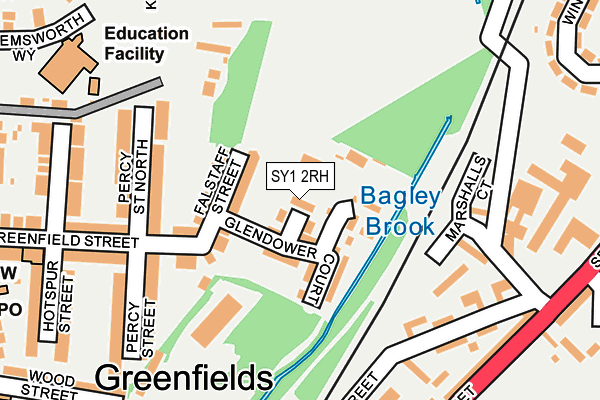 SY1 2RH map - OS OpenMap – Local (Ordnance Survey)