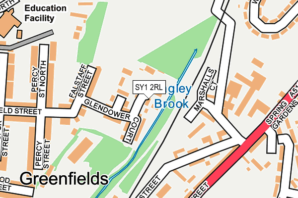 SY1 2RL map - OS OpenMap – Local (Ordnance Survey)