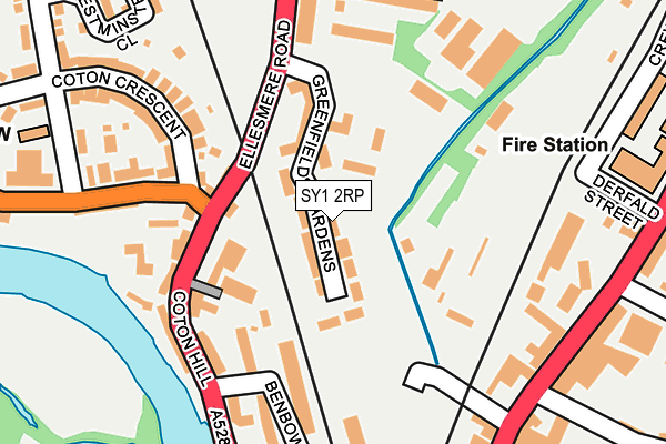 SY1 2RP map - OS OpenMap – Local (Ordnance Survey)