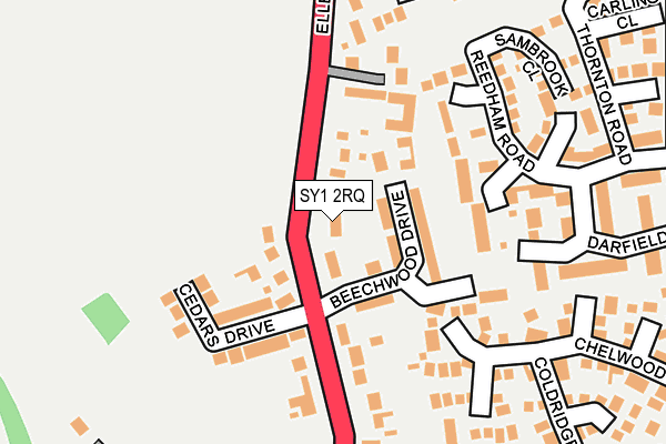 SY1 2RQ map - OS OpenMap – Local (Ordnance Survey)