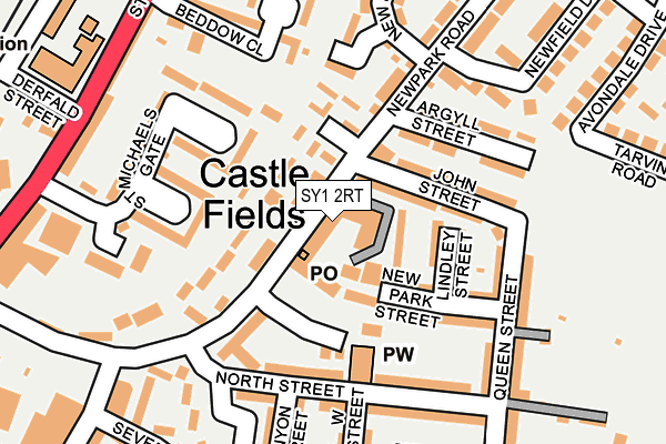 SY1 2RT map - OS OpenMap – Local (Ordnance Survey)