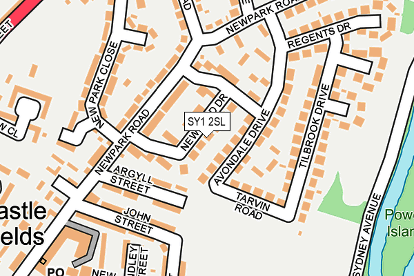 SY1 2SL map - OS OpenMap – Local (Ordnance Survey)