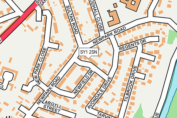 SY1 2SN map - OS OpenMap – Local (Ordnance Survey)