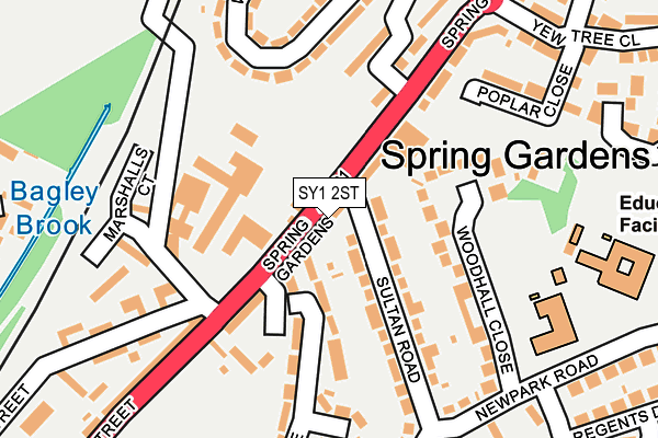 SY1 2ST map - OS OpenMap – Local (Ordnance Survey)