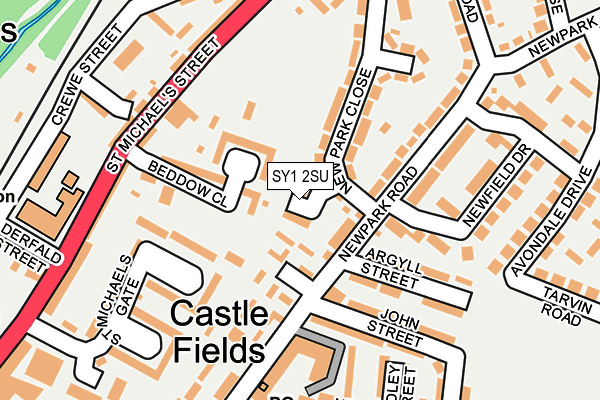 SY1 2SU map - OS OpenMap – Local (Ordnance Survey)