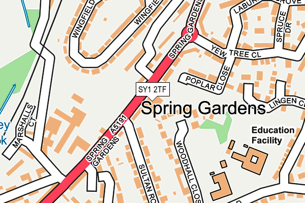 SY1 2TF map - OS OpenMap – Local (Ordnance Survey)