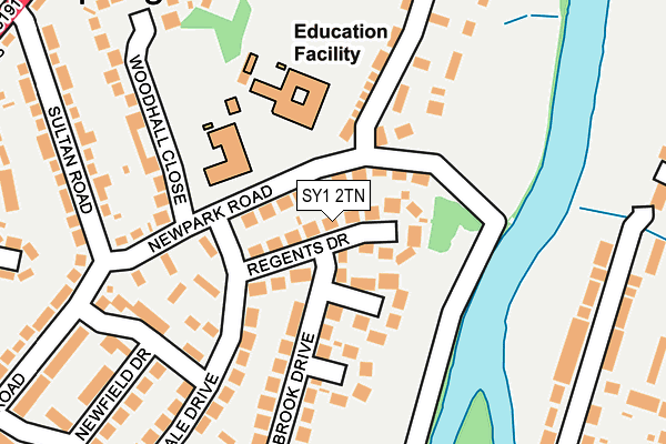 SY1 2TN map - OS OpenMap – Local (Ordnance Survey)
