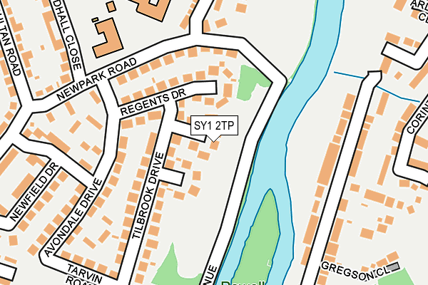 SY1 2TP map - OS OpenMap – Local (Ordnance Survey)