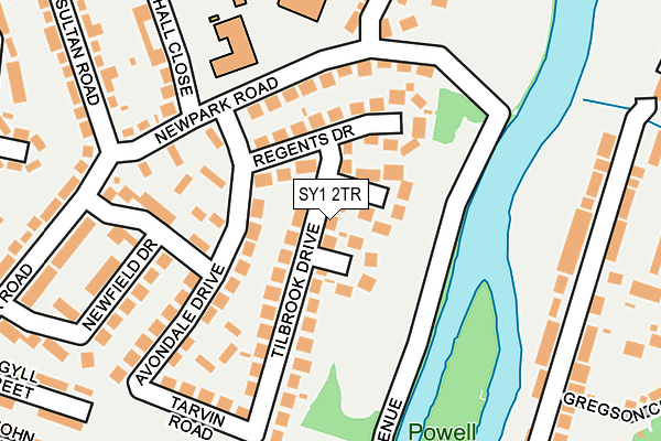 SY1 2TR map - OS OpenMap – Local (Ordnance Survey)