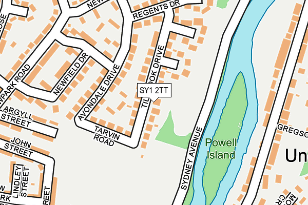 SY1 2TT map - OS OpenMap – Local (Ordnance Survey)